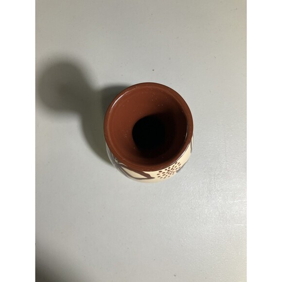 David Tutera Exotic Vase Vintage Style Brown with White Flowers - Picture 3 of 8